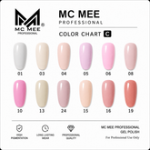 Chart-C 12pcs Set MC MEE Professional Gel Polish Collection | Gel Polish Mini Set for Home Use or Beginner