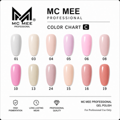 Chart-C 12pcs Set MC MEE Professional Gel Polish Collection | Gel Polish Mini Set for Home Use or Beginner