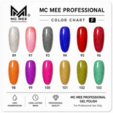 Chart-F 12pcs Set MC MEE Professional Gel Polish Collection | Gel Polish Mini Set for Home Use or Beginner