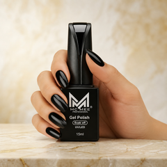Black Gel Polish 15ml MC MEE Professional – High Pigment UV/LED Soak Off Nail Gel for Salon & Home Use