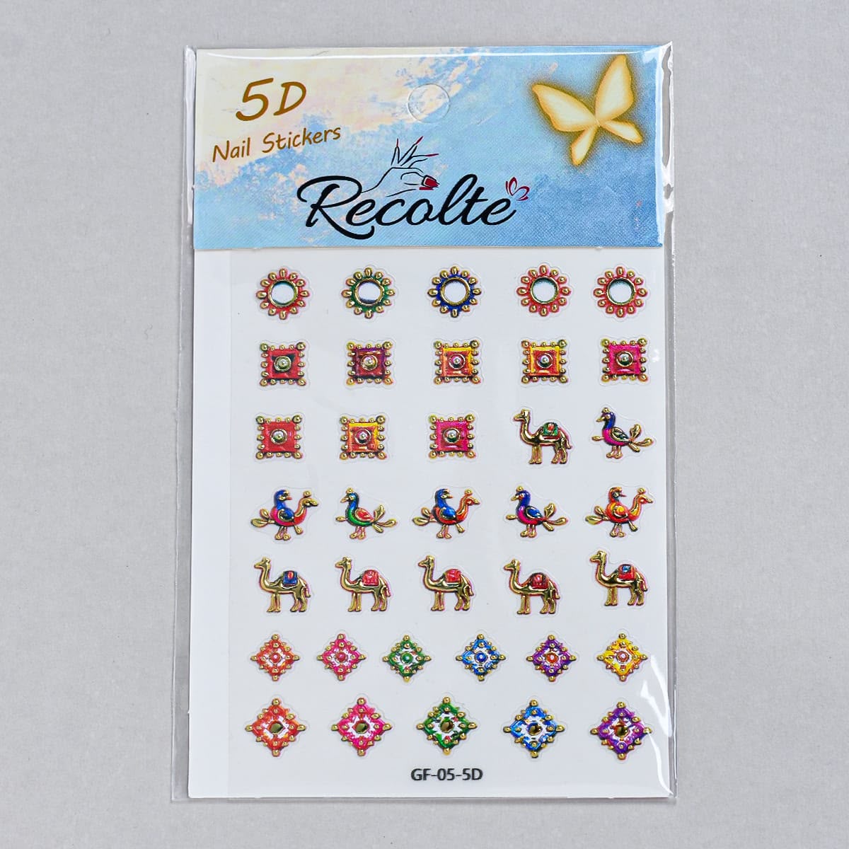 Navratri Special 5D Nail Art Stickers RECOLTE – Festive Nail Decoration