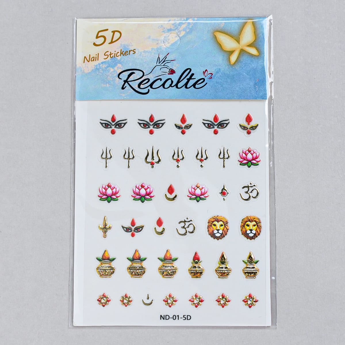 Navratri Special 5D Nail Art Stickers RECOLTE – Festive Nail Decoration