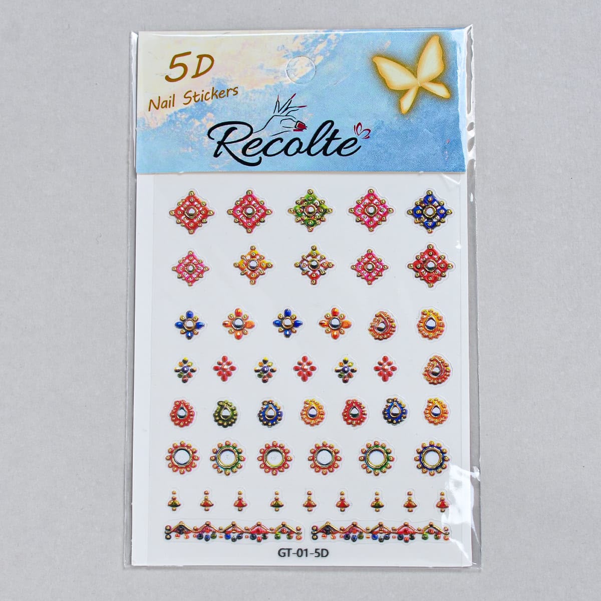 Navratri Special 5D Nail Art Stickers RECOLTE – Festive Nail Decoration