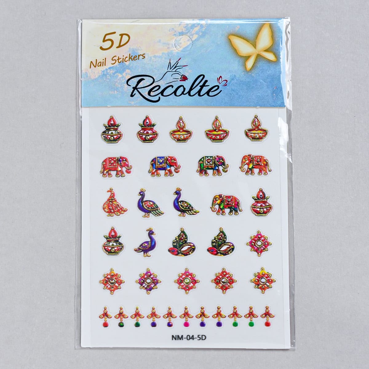 Navratri Special 5D Nail Art Stickers RECOLTE – Festive Nail Decoration