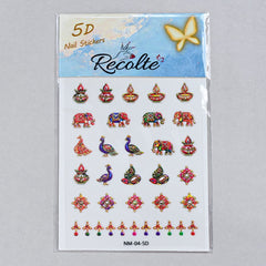 Navratri Special 5D Nail Art Stickers RECOLTE – Festive Nail Decoration