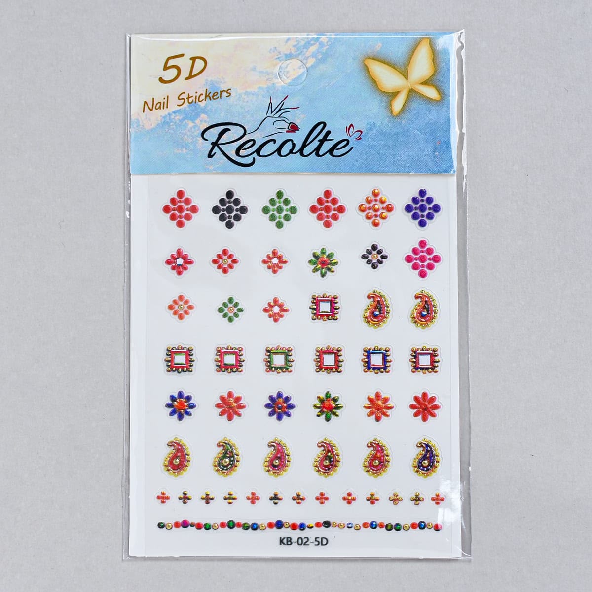Navratri Special 5D Nail Art Stickers RECOLTE – Festive Nail Decoration