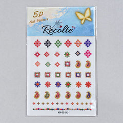 Navratri Special 5D Nail Art Stickers RECOLTE – Festive Nail Decoration