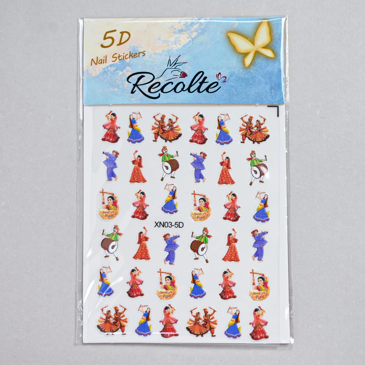 Navratri Special 5D Nail Art Stickers RECOLTE – Festive Nail Decoration