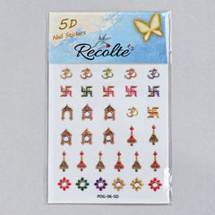 Navratri Special 5D Nail Art Stickers RECOLTE – Festive Nail Decoration
