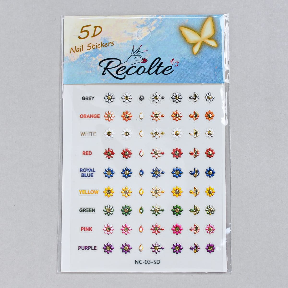 Navratri Special 5D Nail Art Stickers RECOLTE – Festive Nail Decoration