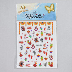 Navratri Special 5D Nail Art Stickers RECOLTE – Festive Nail Decoration