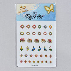Navratri Special 5D Nail Art Stickers RECOLTE – Festive Nail Decoration
