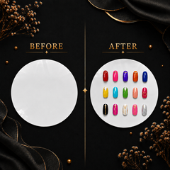 Round Acrylic Nail Display Plate 20.5cm | 2mm Thick Nail Art Display Board for Nail Photography & Practice