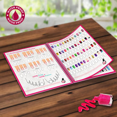 A4 Size Laminated Nail Art Practice & Theory Book for Nail Training & Learning