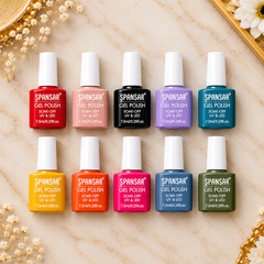 10 Colors Sponsor Gel Polish – 7.5ml Combo Set | UV & LED Soak-Off Gel Polish