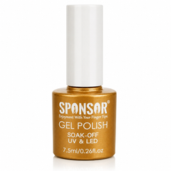 Gold Glitter Gel Polish 7.5ml Sponsor – Shimmer UV LED Soak Off Nail Gel for Nail Art