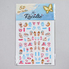 Recolte Baby Shower Stickers | Cute Newborn & Mom Baby Decorative Sticker