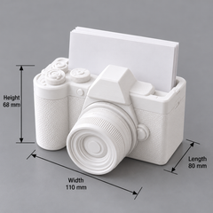 3D Printed Camera Shape Visiting Card Holder | DSLR Desk Card Stand