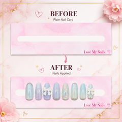Press On Nail Display Card | Nail Art Display Holder Card for Press On Nails
