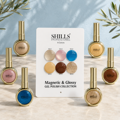 6 Color Gel Polish Set SHILLS Professional – 3 Cat Eye, 2 Gel Polish & 1 Glitter
