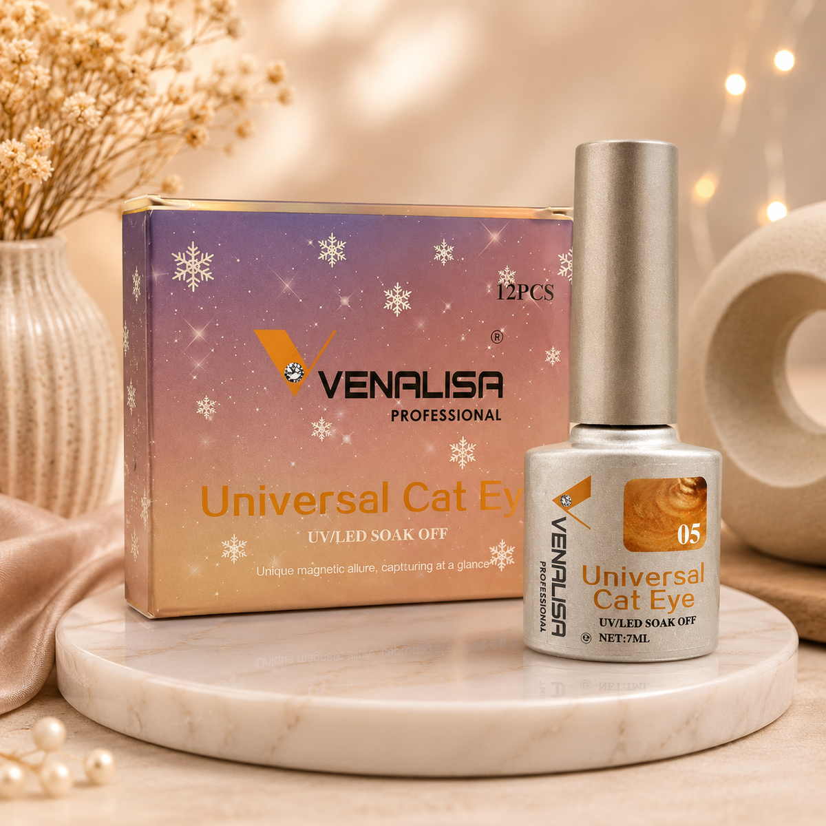 Cat Eye Gel Polish 7ml VENALISA Universal Magnetic Nail Art Gel for UV LED Lamp