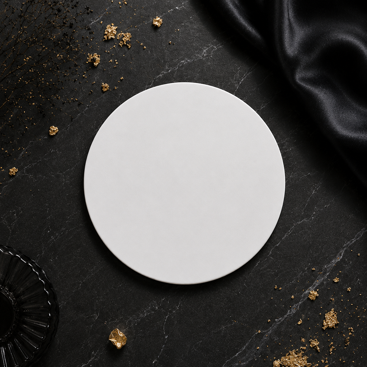 Round Acrylic Nail Display Plate 20.5cm | 2mm Thick Nail Art Display Board for Nail Photography & Practice