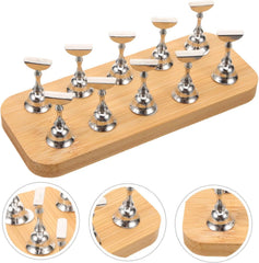 Wooden Press on Stand (10 Magnetic Holder) for Press on Nail Business