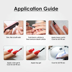 Adhoi Gel Polish Kit 65pcs Shills Professional UV/LED Soak Off Nail Gel Polish Set