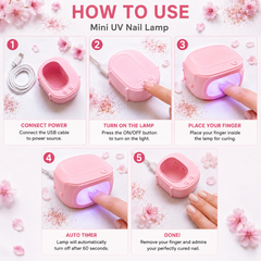 Professional Nail Art UV LED Lamp (68x50x54mm)– Portable Gel Polish Dryer for Nail Extensions