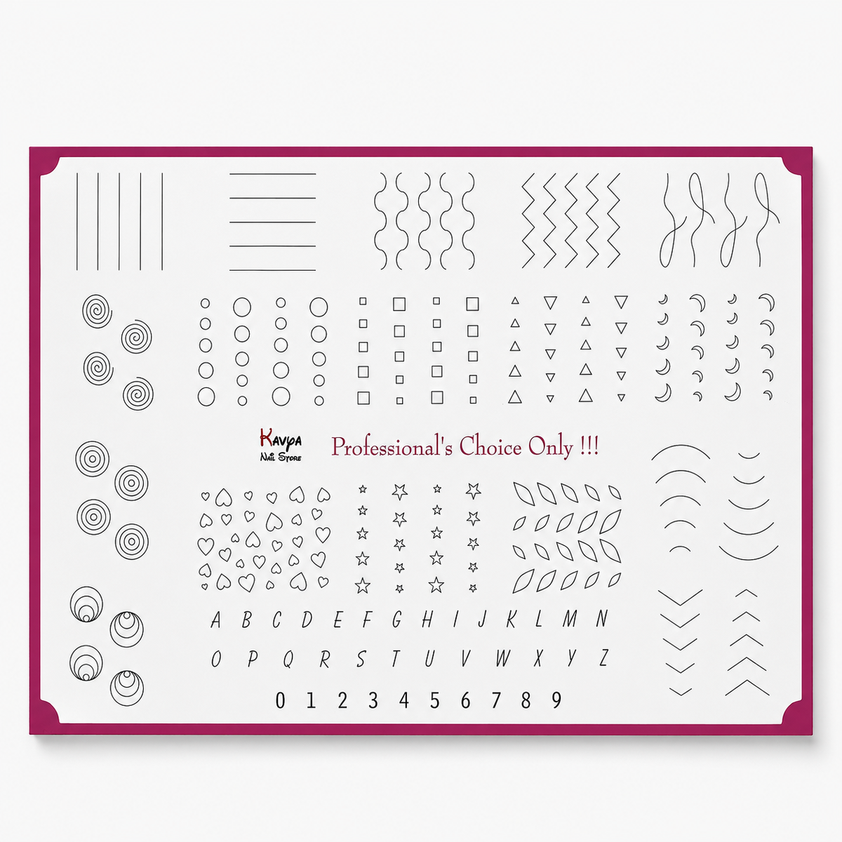A4 Nail Art Practice Sheet for Beginners by Kavya Nail Art – Reusable Nail Design Training Practice Board for Nail Art Learning & Professional Practice