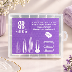 Nail Extension Mold Tips Bolt Bee | GJB186-4 – 12 Sizes, 96PCS |Box