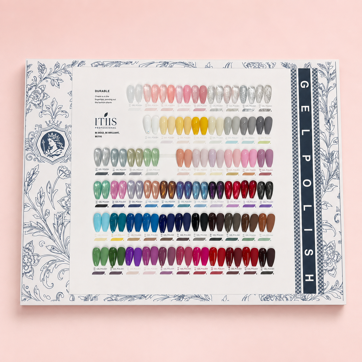 Premium 60 Color Gel Polish Kit with Cat Eye, Jelly & Glitter ITIIS – 15ml Corian Bottles