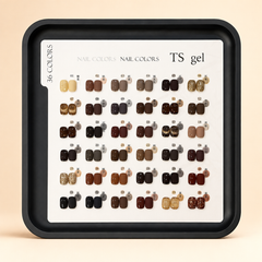 Brown & Nude 36 Pcs Gel Polish Set 15ml THR3E STROKES with Cat Eye, Glitter & Mirror Polish | Professional Nail Polish Kit with Shade Display