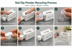 Powder Recycling System Box | Reusable Dip Powder Saver for Nail Art & Manicure