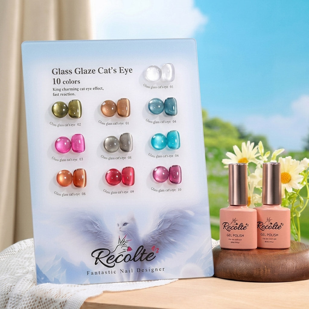 E Glass Glaze 8ml Cat Eye's (10 Pcs Set) Recolte