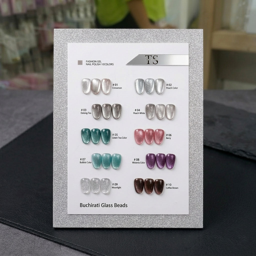 Buchirati Glass Beads 15ml Cat Eye's (10 Pcs Set) TS Thr3e Strokes
