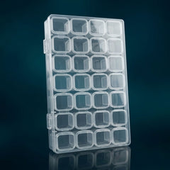 28 Grid Empty Storage Box for Jewelry, Nail Art & Craft Supplies | Transparent Organizer Case