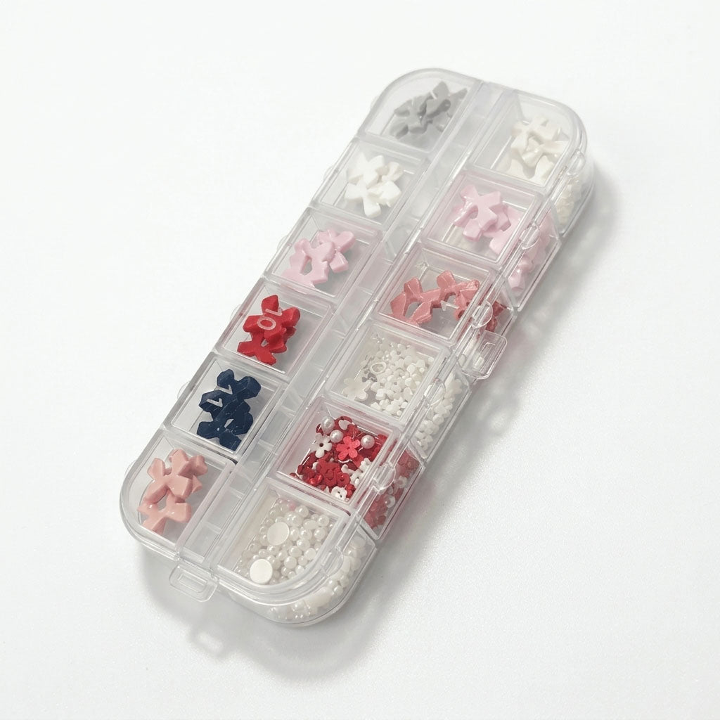 Bow & Flower Nail Art Decoration Box – Nail Art Charms & Accessories