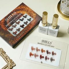 Brown 10ml Cat Eye's (10 Pcs Set) SHILLS professional