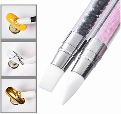 Silicone Nail Art Carving & Drawing Brush Set Professional Nail Sculpting Tools for Gel Polish & 3D Nail Art