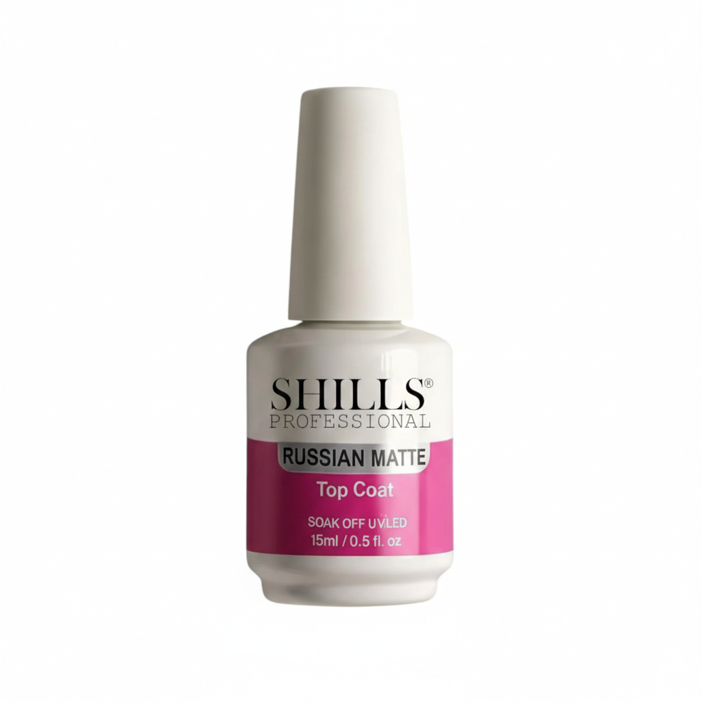 Russian Matte Top Coat 15ml SHILLS Professional – Best for Chrome Nail Art