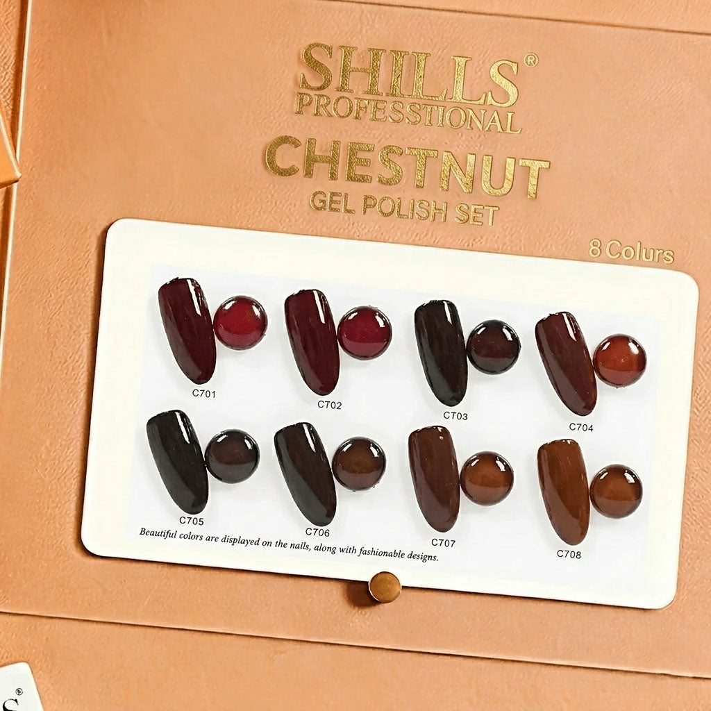 10ml Chestnut cat eye (8 pcs set) SHILLS professional