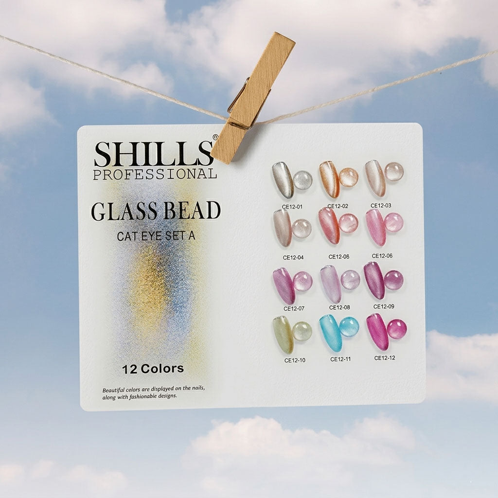 A Glass Bead 10ml Cat Eye's (12 Pcs Set) SHILLS Professional