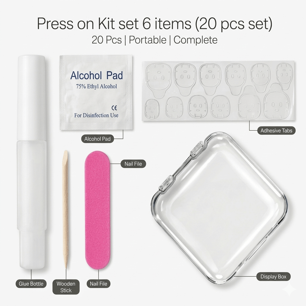 Press on Kit with Box (20 pcs set)
