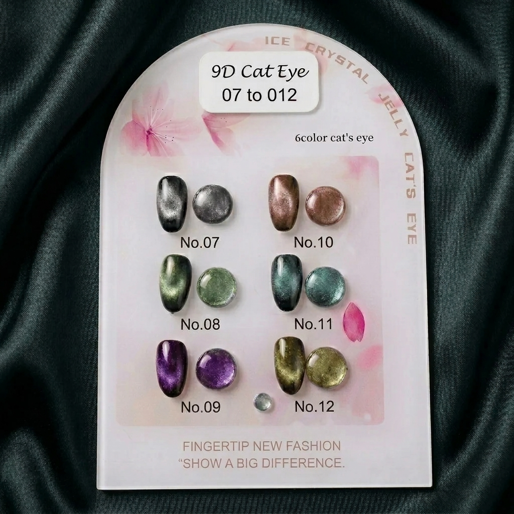 9D-Cat Eye Gel Polish Set – 12ml Cat Eye Nail Art Gel for UV LED Lamp