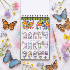 Nail Art Sticker Making Laminated Book – Reusable Nail Design Practice Book for Beginners & Professional Nail Artists