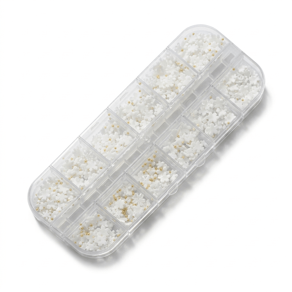 White Flower Box for Nail Art – White Floral Nail Decorations