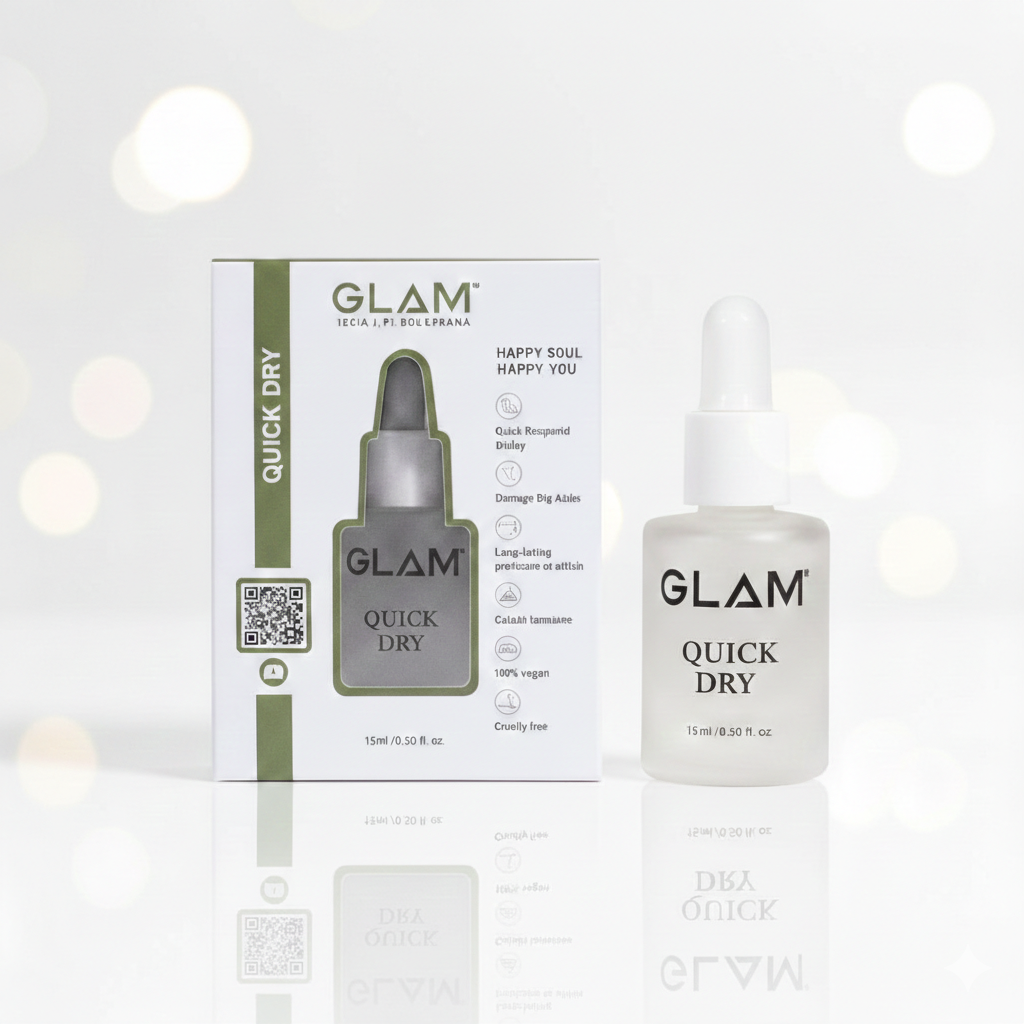 Quick Dry GLAM 12ml | Fast Dry Nail Polish Dryer for Professional Nail Art