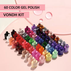 Vondh Gel Polish Kit Shills Professional | 60+5 Color UV/LED Gel Nail Polish Collection