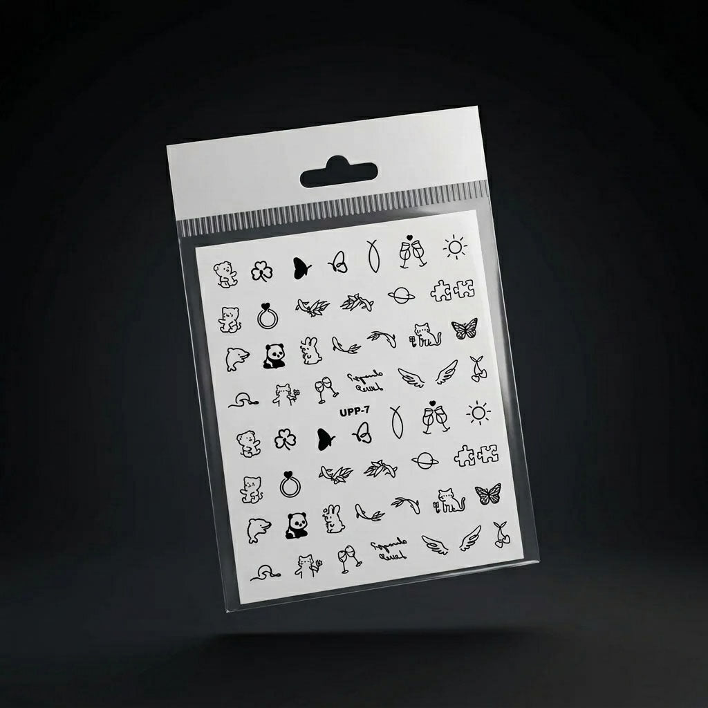 Animal Doodle theme Water Decal
